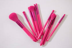 Hot Pink Makeup Brush Set